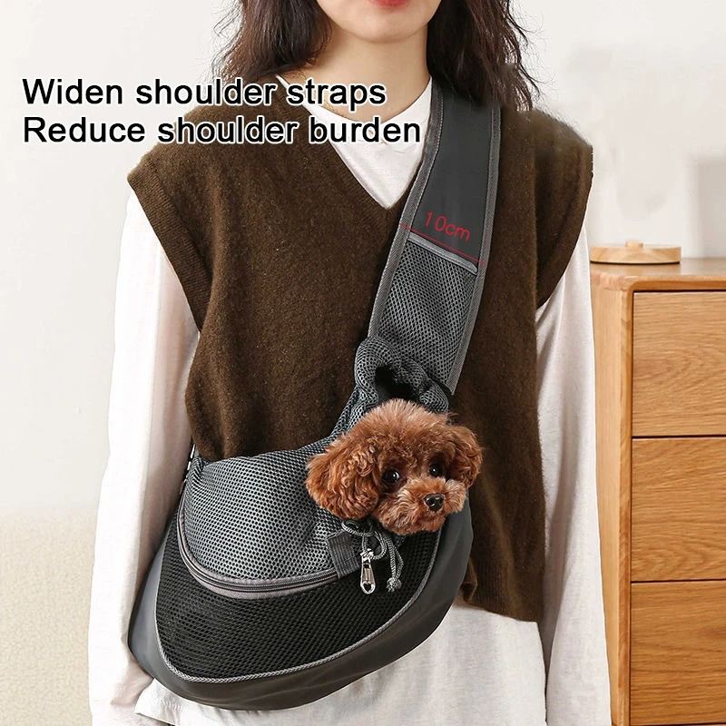 Pet Cat Dog Carrier Backpack Mesh Sling Travel Crossbody Shoulder Bag 3