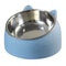 Tilted Stainless Steel Cat Bowl With NonSlip Base And Spinal Protection 1