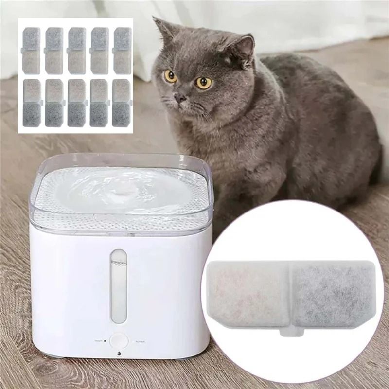 Replacement Activated Carbon And Sponge Filters For Stainless Steel Cat Water Fountain 0