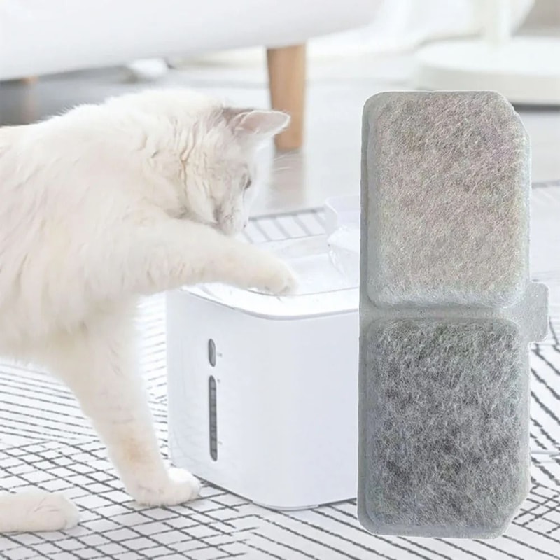 Rectangular Replacement Activated Carbon Filters For Cat And Dog Water Dispenser Fountain 2