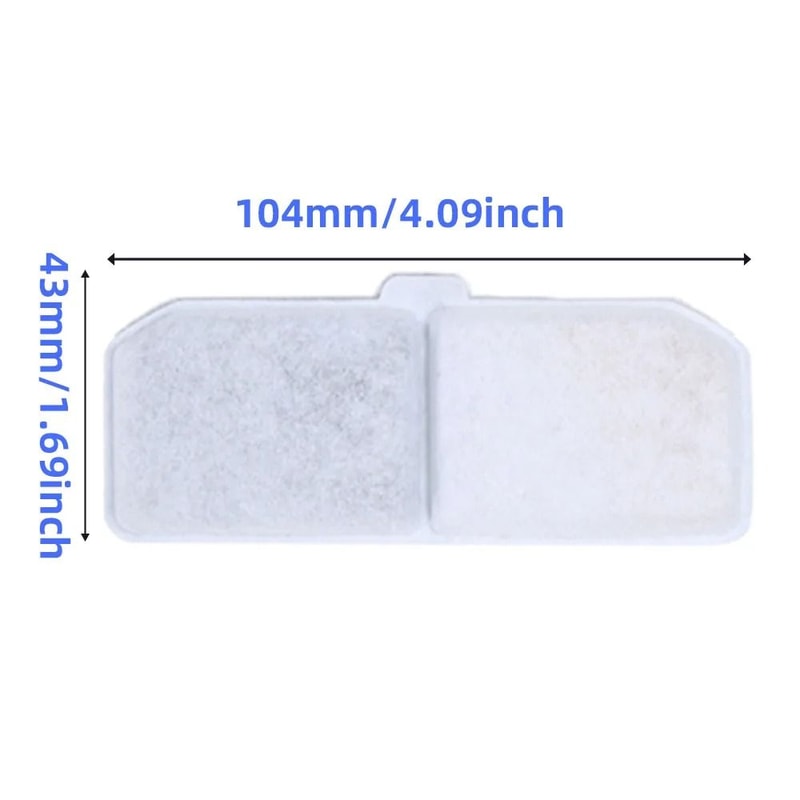 Rectangular Replacement Activated Carbon Filters For Cat And Dog Water Dispenser Fountain 4