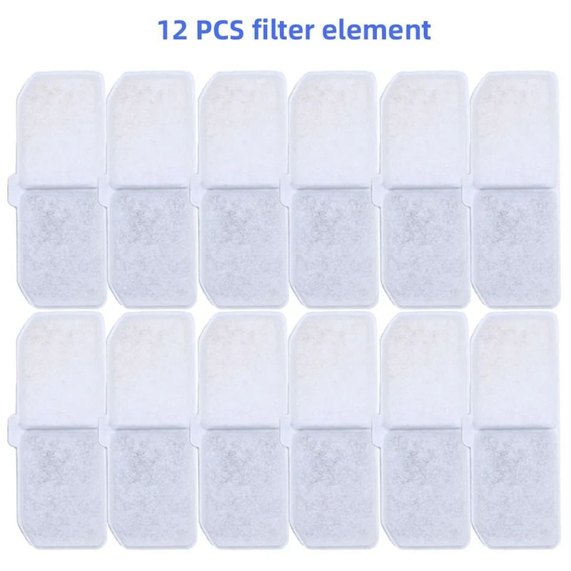 Rectangular Replacement Activated Carbon Filters For Cat And Dog Water Dispenser Fountain 8