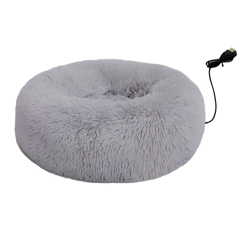Winter Heated Constant Temperature Round Pet Bed USB Electric Thermal Mat For Cats And Small Dogs 5