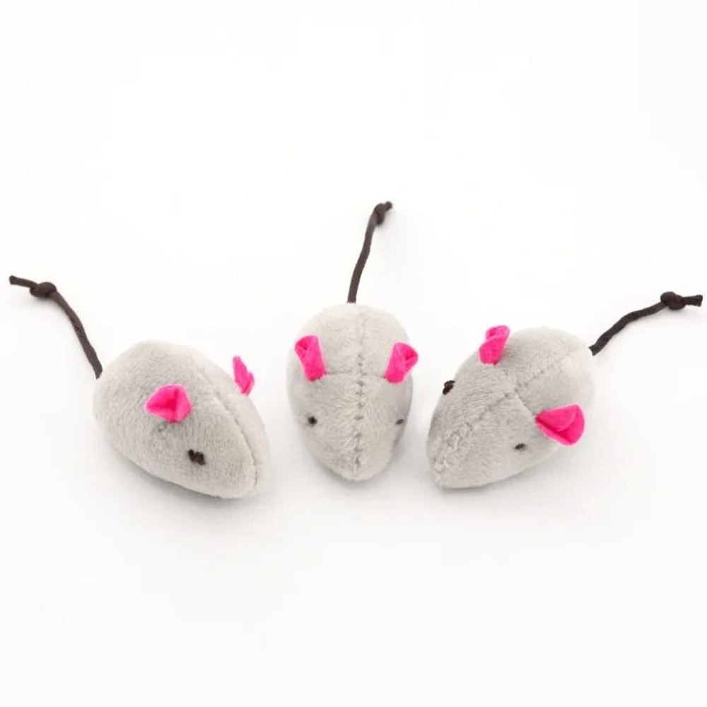 Interactive Faux Fur Rattle Mouse Cat Toys Prefilled With Premium Catnip For Indoor Catch Games 1