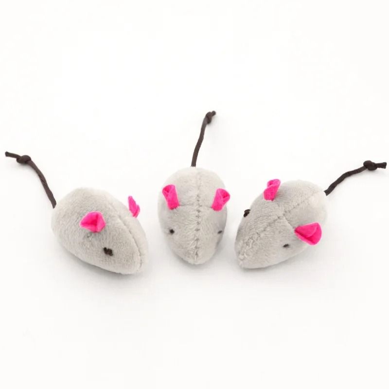 Interactive Faux Fur Rattle Mouse Cat Toys Prefilled With Premium Catnip For Indoor Catch Games 1