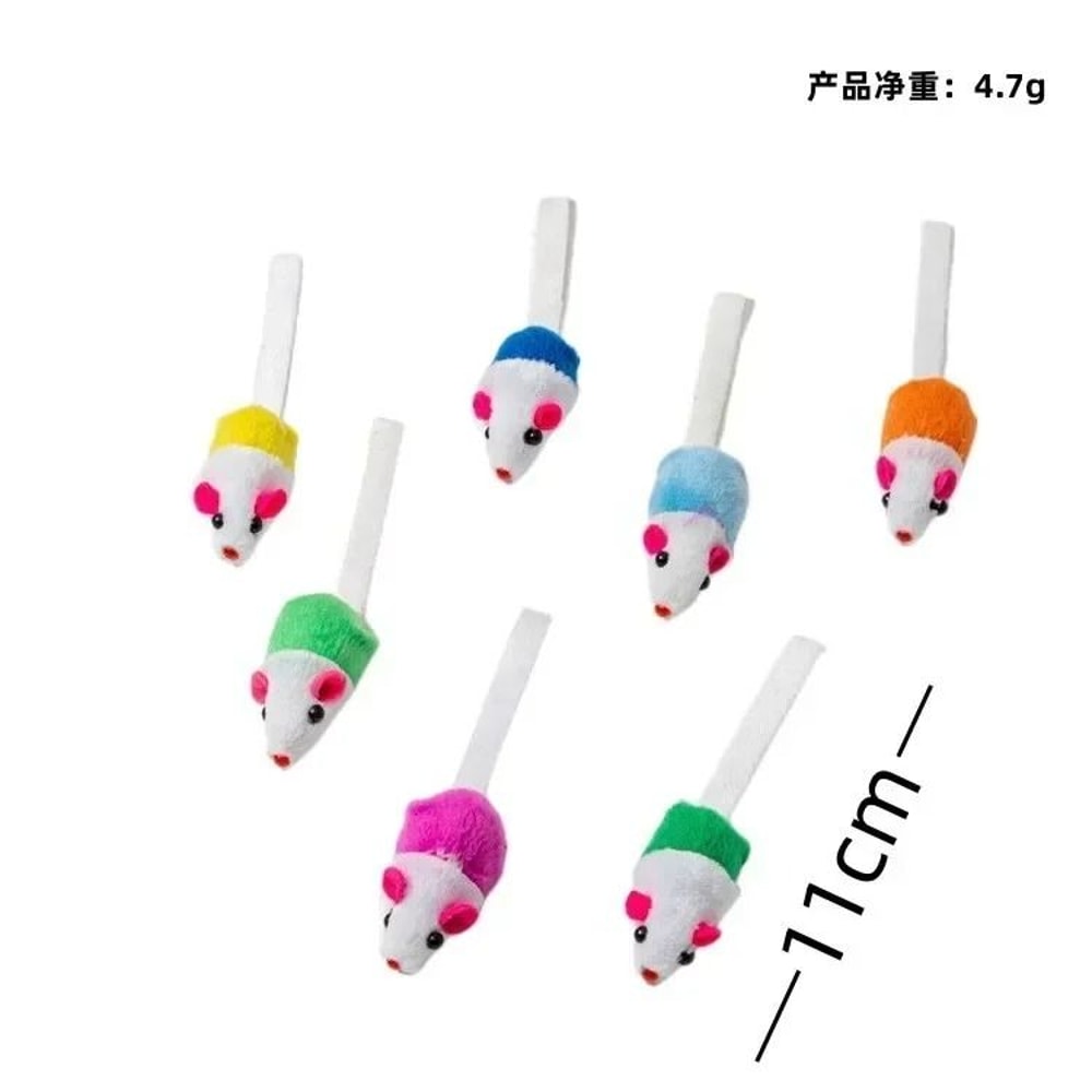 Interactive Faux Fur Rattle Mouse Cat Toys Prefilled With Premium Catnip For Indoor Catch Games 9