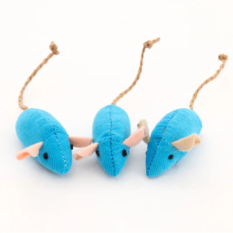 Interactive Faux Fur Rattle Mouse Cat Toys Prefilled With Premium Catnip For Indoor Catch Games 2