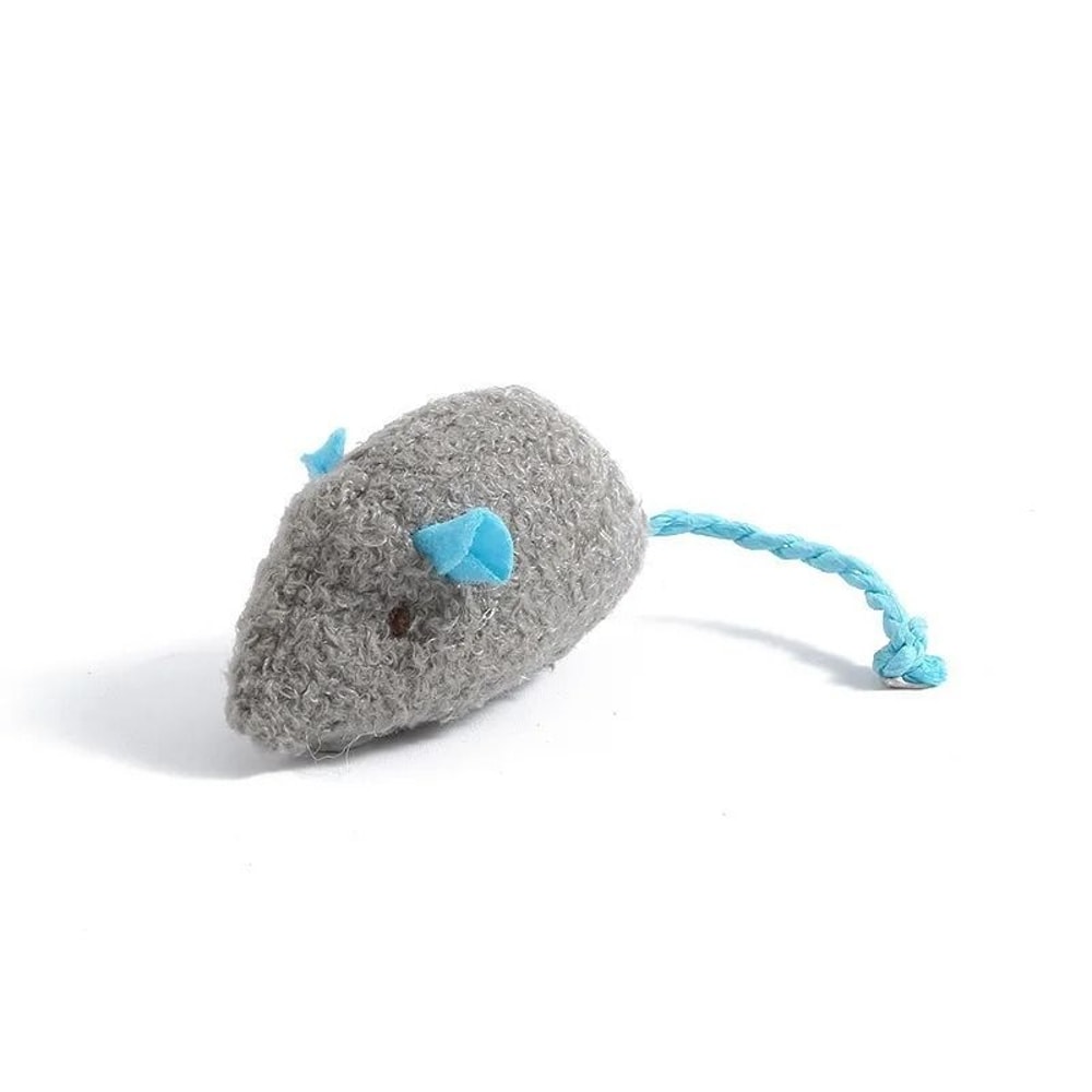 Interactive Faux Fur Rattle Mouse Cat Toys Prefilled With Premium Catnip For Indoor Catch Games 5