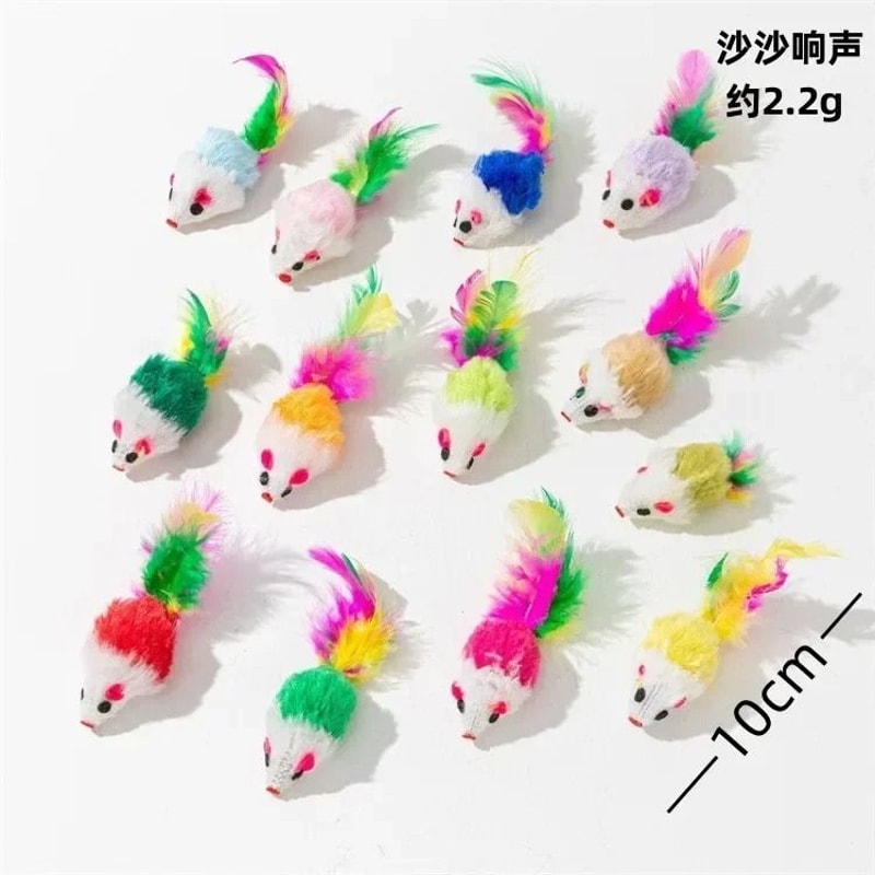 Interactive Faux Fur Rattle Mouse Cat Toys Prefilled With Premium Catnip For Indoor Catch Games 8