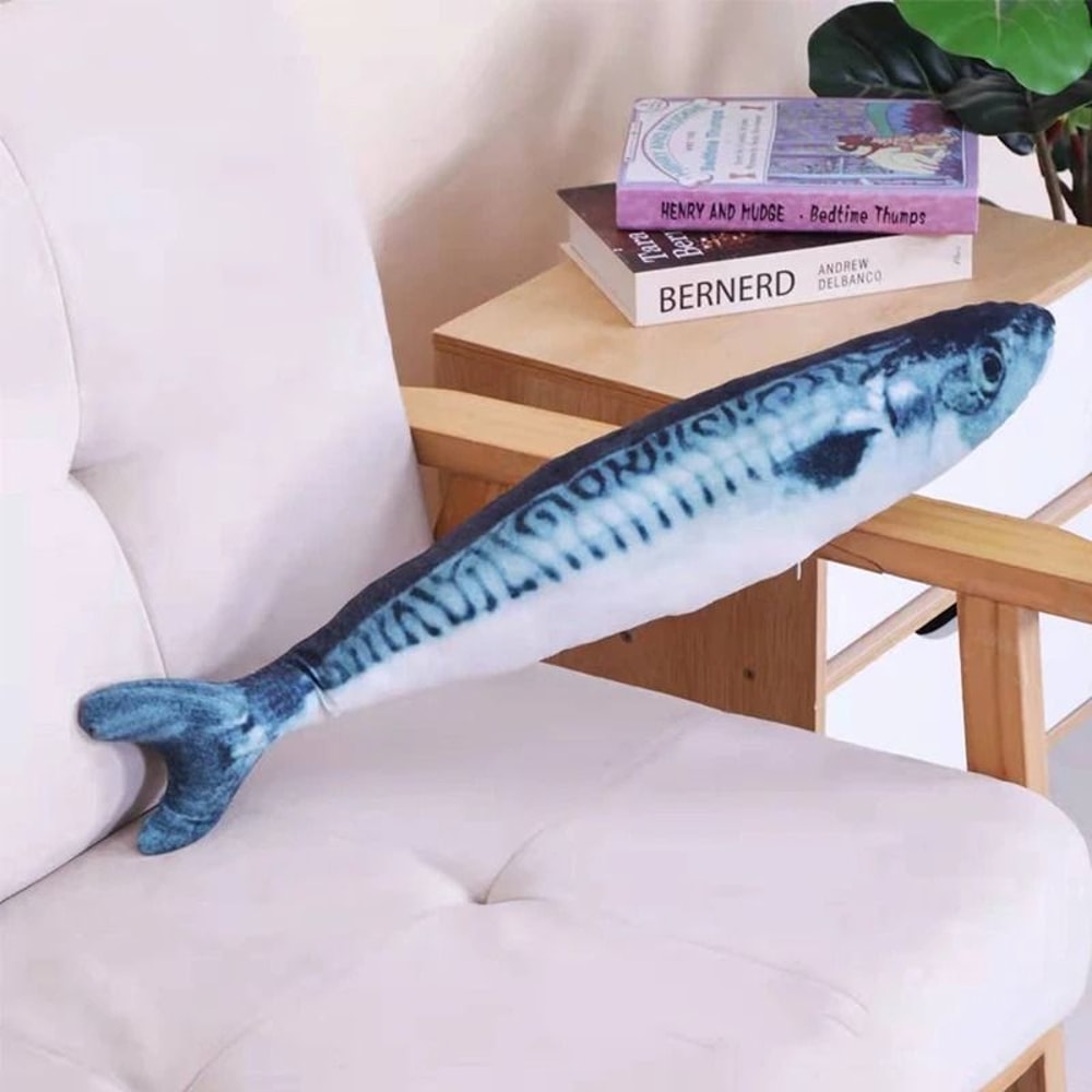 Interactive Pet Plush Simulated Fish Catnip Toy And Throw Pillow For Cats And Kittens 13