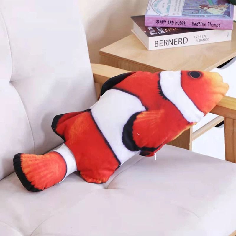 Interactive Pet Plush Simulated Fish Catnip Toy And Throw Pillow For Cats And Kittens 14