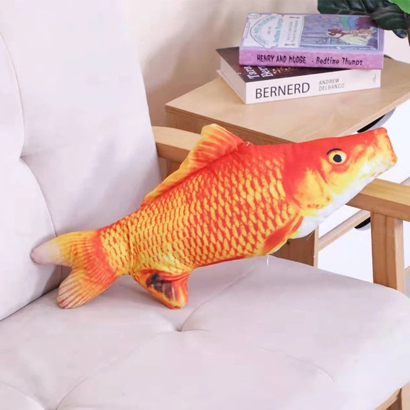 Interactive Pet Plush Simulated Fish Catnip Toy And Throw Pillow For Cats And Kittens 8