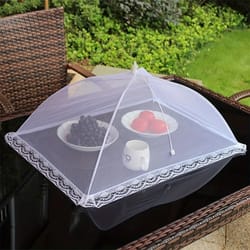 premium foldable mesh food cover - mosquito, fly, and insect-proof freshness-preserving ventilated umbrella tent