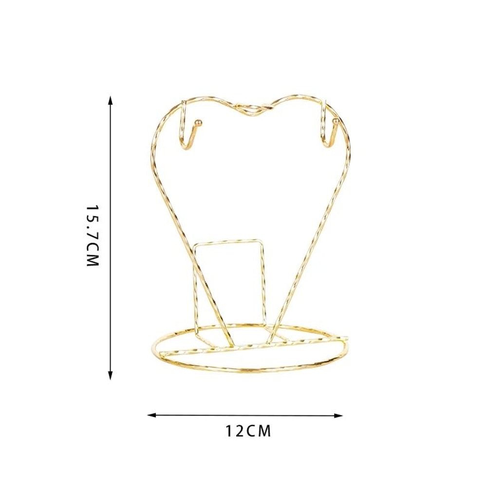 Luxury Metal Tea Cup And Saucer Display Rack Elegant Coffee Mug Storage Holder Stand 13