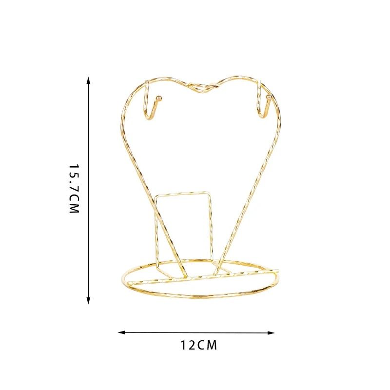 Luxury Metal Tea Cup And Saucer Display Rack Elegant Coffee Mug Storage Holder Stand 13