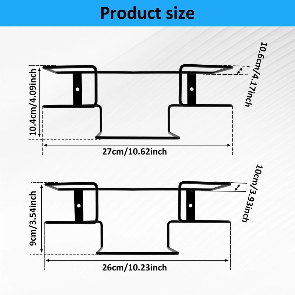 Premium Iron WallMounted Glove Box Holder SpaceSaving Multifunctional Organizer Rack 2