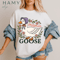 Mama Goose PNG  Cute Floral Farm Animal Clipart For Sublimation  Coquette Cottagecore Goose Design 4