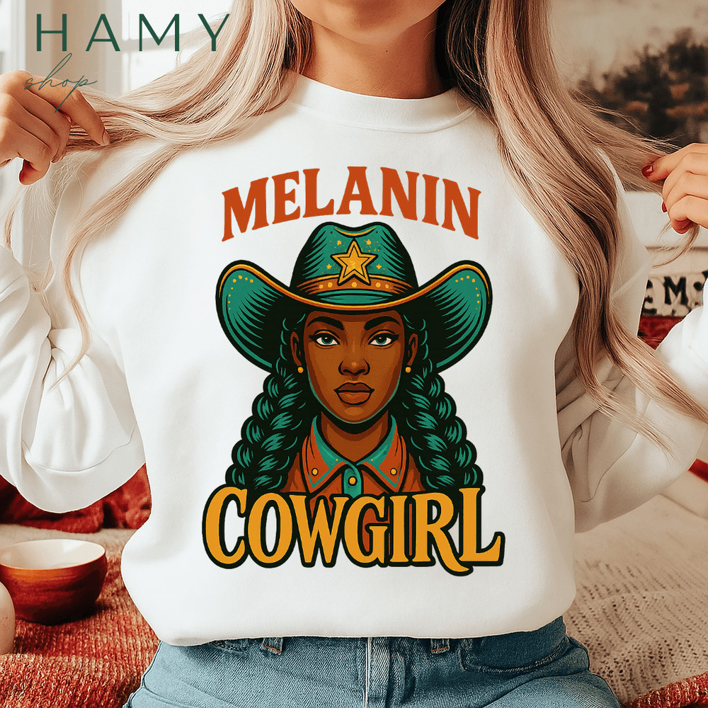 Melanin Cowgirl PNG  Powerful Black Cowgirl Clipart For Sublimation  Western AfroAmerican Woman Art 2