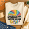 Equality Hurts No One PNG Retro Rainbow Social Justice Clipart With Flowers Fist Activism Sublim 3
