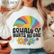 Equality Hurts No One PNG Retro Rainbow Social Justice Clipart With Flowers Fist Activism Sublim 4