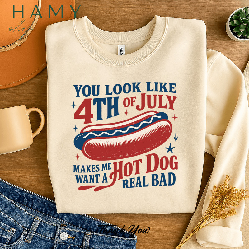 4th Of July Hot Dog PNG  Funny Retro Patriotic Sublimation Design  Independence Day BBQ Clipart 0