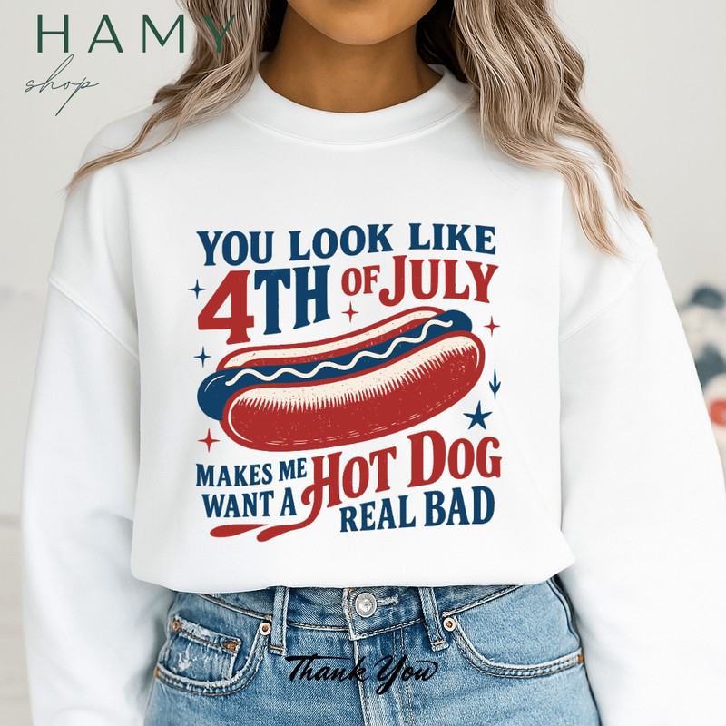 4th Of July Hot Dog PNG  Funny Retro Patriotic Sublimation Design  Independence Day BBQ Clipart 1