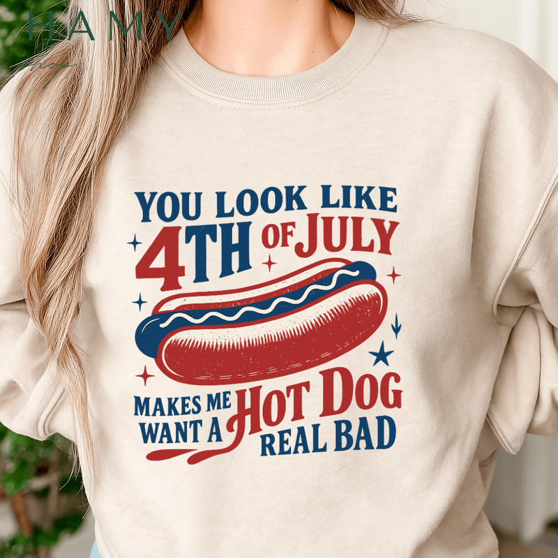 4th Of July Hot Dog PNG  Funny Retro Patriotic Sublimation Design  Independence Day BBQ Clipart 2