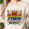 Retro Rainbow Pride PNG  Unity Love Courage Respect Crown Clipart  LGBTQ Sublimation Design 4