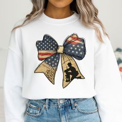 patriotic coquette bow png – military soldier memorial sublimation design – 4th of july digital download clipart