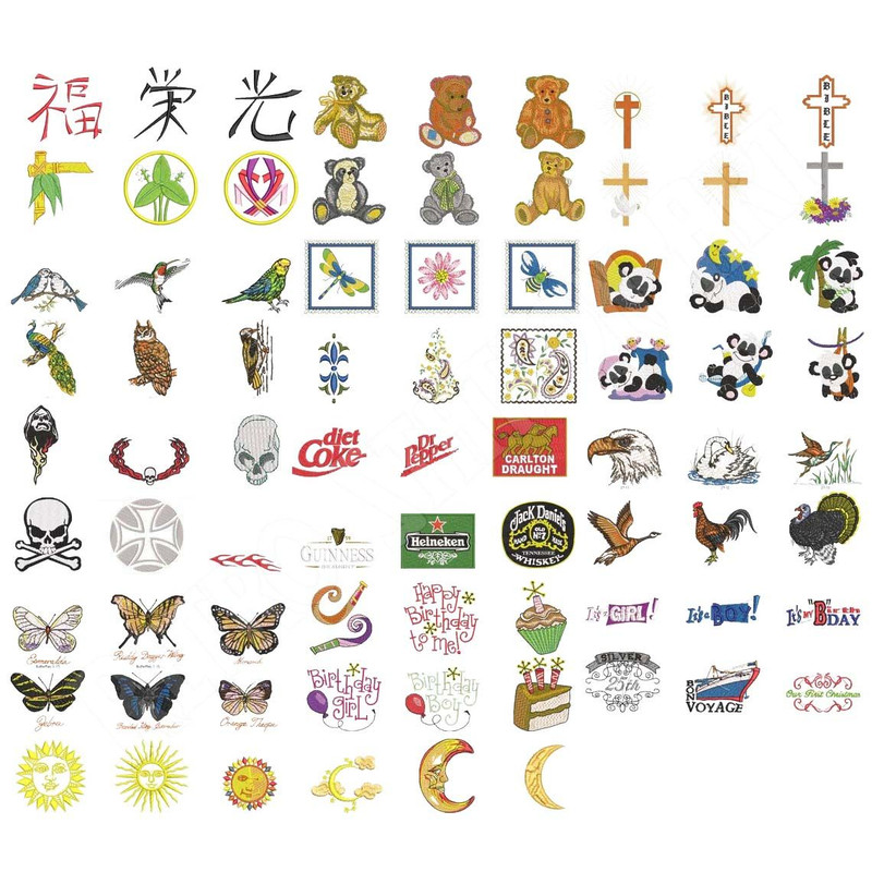 Brother Machine Embroidery Designs Collection Download Embroidery Files In PES Also Compatible With 6