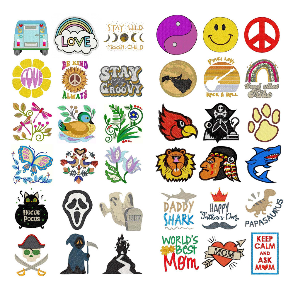 Brother Machine Embroidery Designs Collection Download Embroidery Files In PES Also Compatible With 1