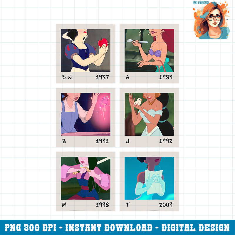 Disney Princess Polaroid Photo Grid PNG Download.jpg