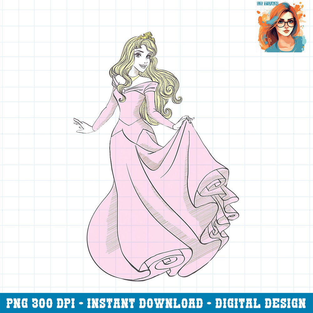 Disney Sleeping Beauty Princess Aurora Sketch PNG Download PNG Download.jpg