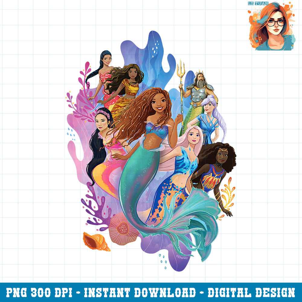 Disney The Little Mermaid Ariel Royal Ocean Family PNG Download.jpg