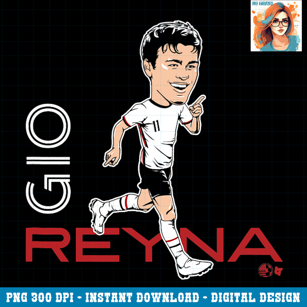 Gio Reyna Caricature United States Soccer PNG Download.jpg