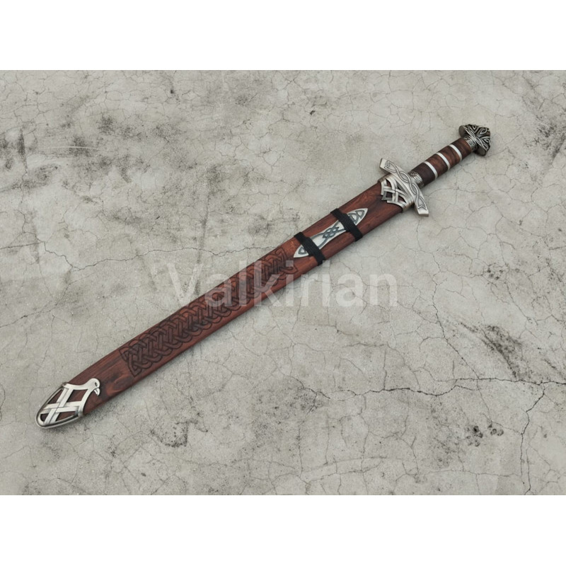 Damascus Steel Viking For Christmas Gift Handmade King Ragnar Lothbrok Sword Wedding Gifts Groomsme 8