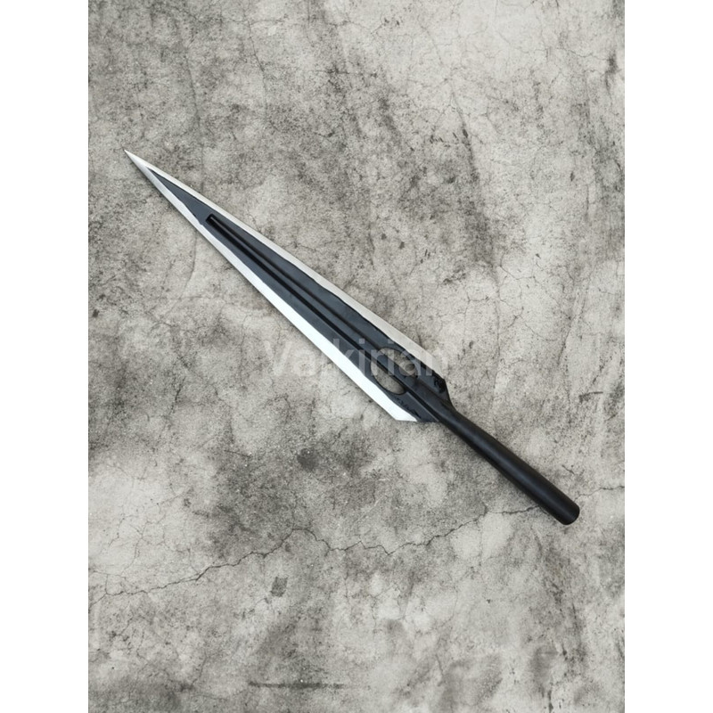 Handmade Carbon Steel Spear Head Custom Hunting Throwing Tip With Leather Sheath Viking Style Bl 1