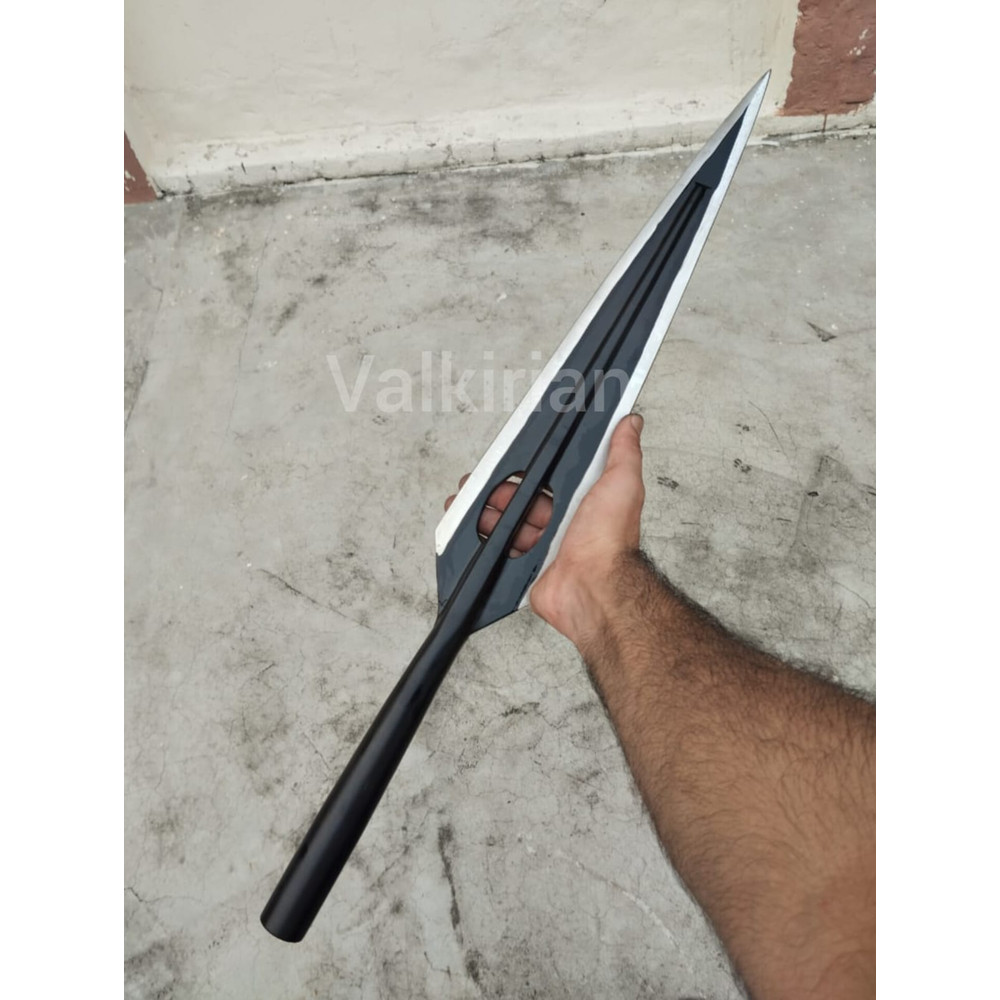 Handmade Carbon Steel Spear Head Custom Hunting Throwing Tip With Leather Sheath Viking Style Bl 2