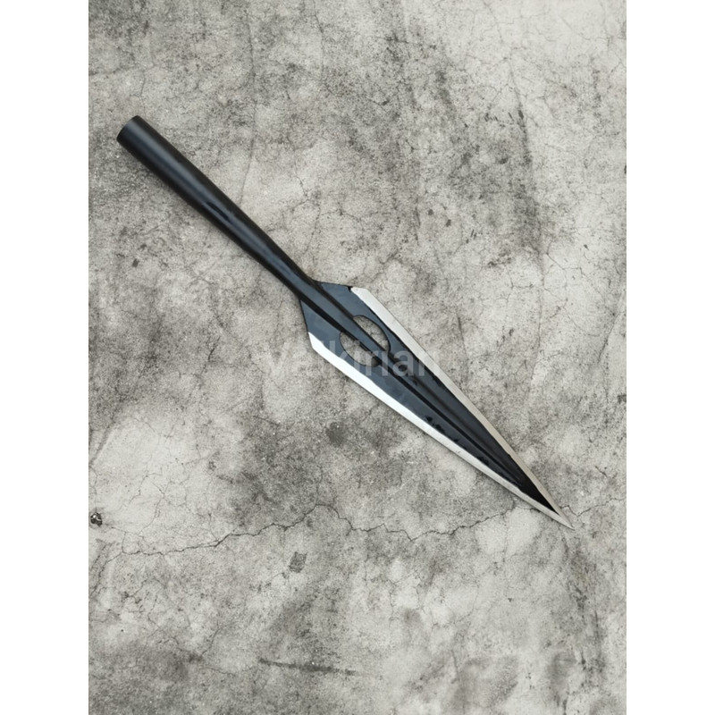 Handmade Carbon Steel Spear Head Custom Hunting Throwing Tip With Leather Sheath Viking Style Bl 5