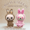 Smiling Bunny CROCHET PATTERN Labubu Crochet Pattern Labubu Inspired Amigurumi Plushies Cute Monste 0