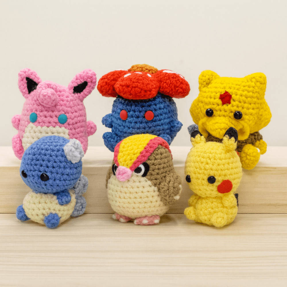 62 In 1 Mini Pokemon Crochet PDF Pikachu Charmander Squirtle Bulbasaur More Instant Digital Dow 8