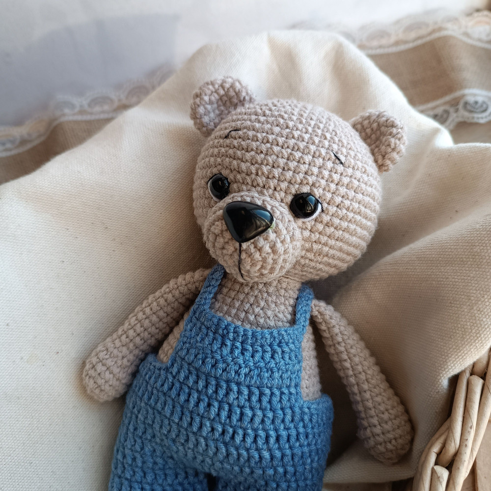 CROCHET BEAR PATTERN Amigurumi Cute Bear Pattern Crochet Tutorial Teddy Bear In Overalls Crochet Pa 3