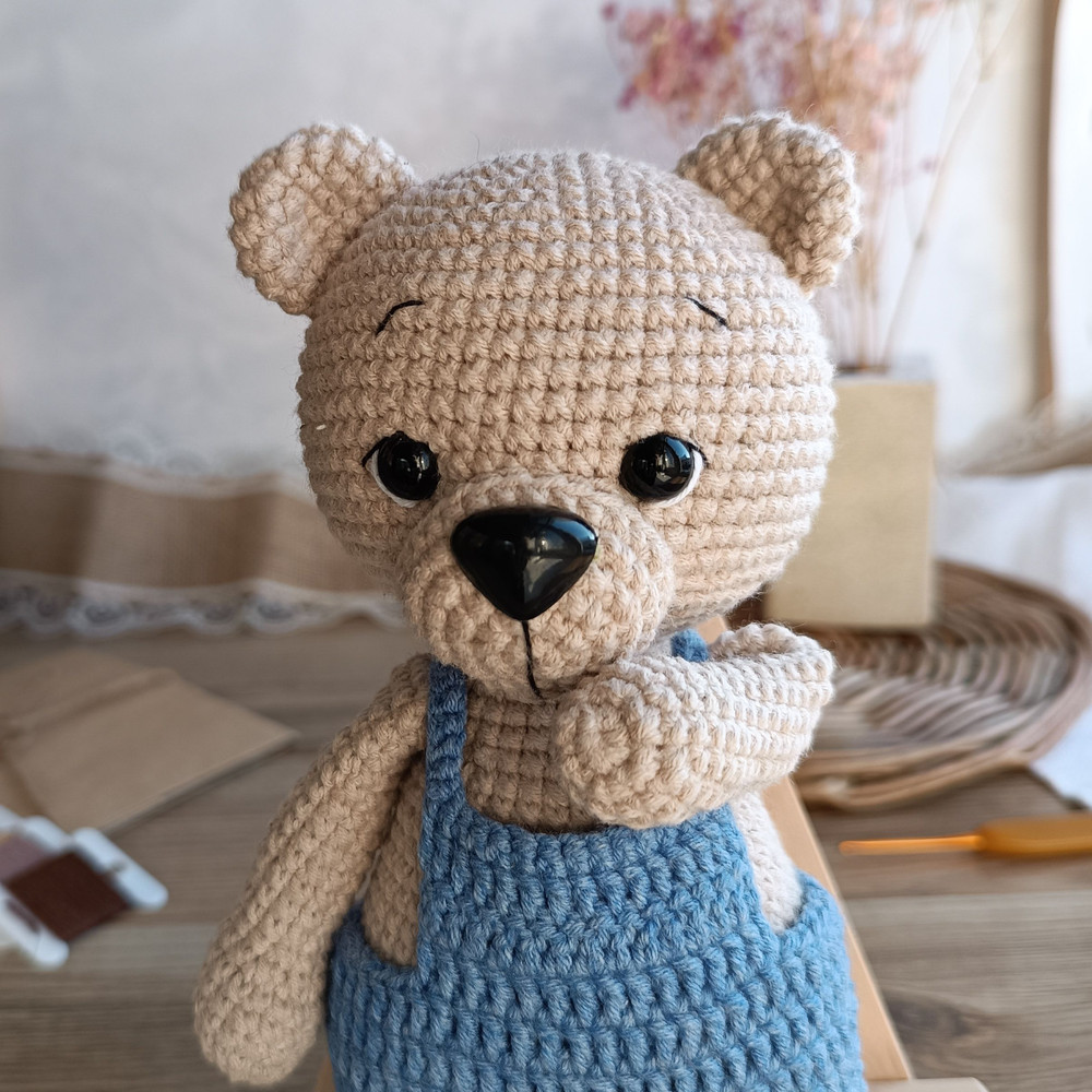 CROCHET BEAR PATTERN Amigurumi Cute Bear Pattern Crochet Tutorial Teddy Bear In Overalls Crochet Pa 5