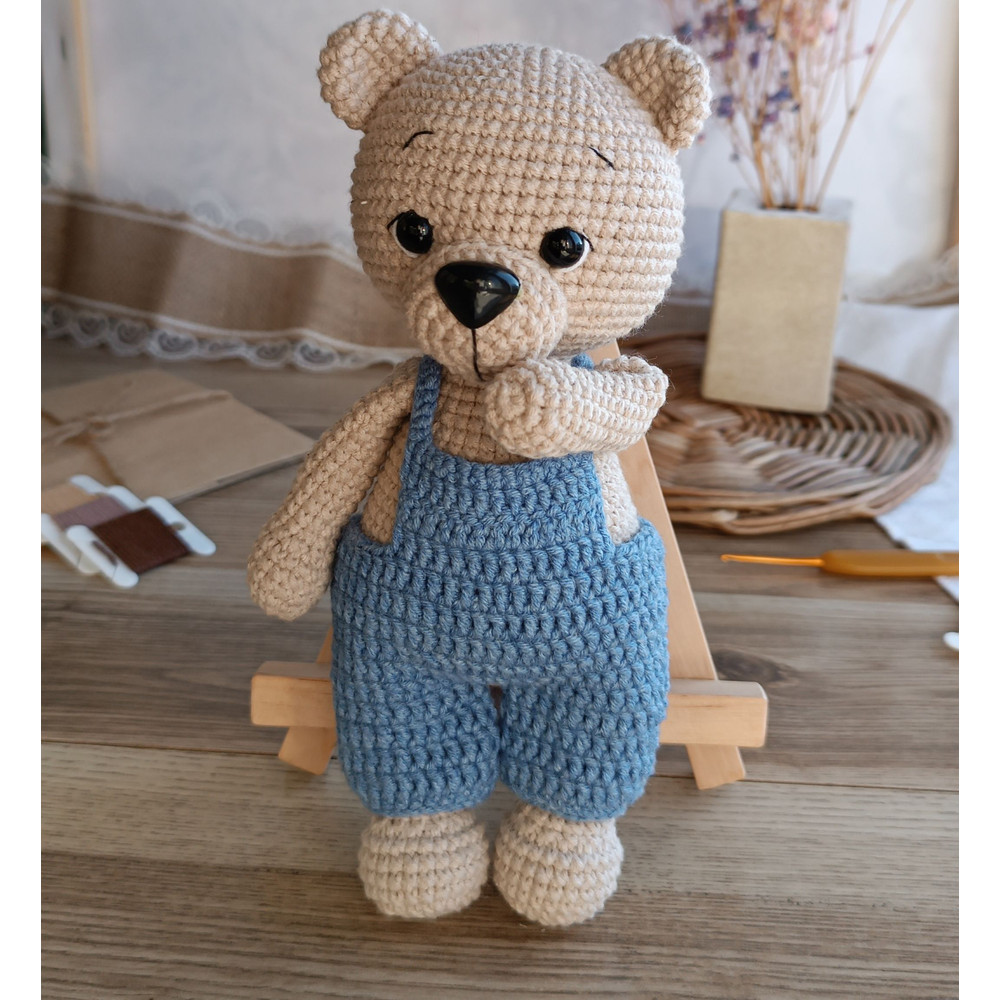 CROCHET BEAR PATTERN Amigurumi Cute Bear Pattern Crochet Tutorial Teddy Bear In Overalls Crochet Pa 6