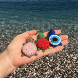 mini turtle crochet pattern pdf – cute amigurumi toy, step-by-step digital tutorial, easy plush animal diy project