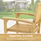 Set of 2 Outdoor Patio Chairs with Slatted & Curved Seat, Teak Wood Armchairs