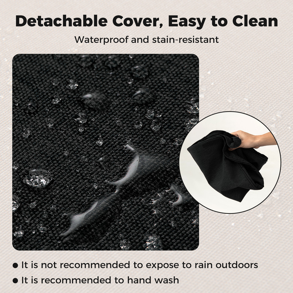 Set of 4 Outdoor Patio Cushion Set with Removable Covers, Waterproof & Fade-Resistant