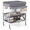 Portable Baby Changing Table with Wheels & Large Storage Rack, Adjustable Height