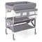 Portable Baby Changing Table with Wheels & Large Storage Rack, Adjustable Height