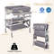 Portable Baby Changing Table with Wheels & Large Storage Rack, Adjustable Height